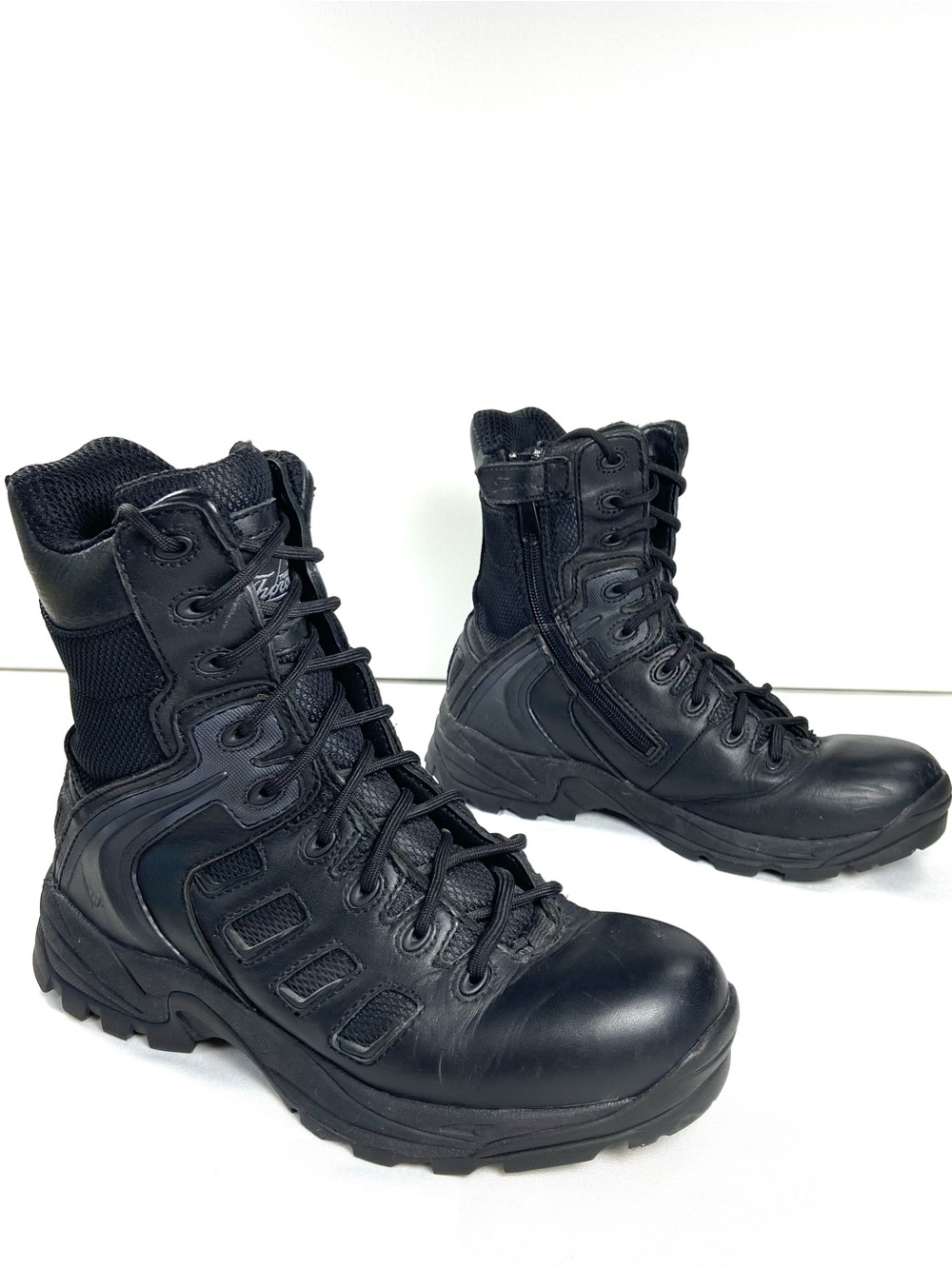 Thorogood 834-6195 Trooper 8” Tactical Boots Mens 8M Womens 10M Black Zip